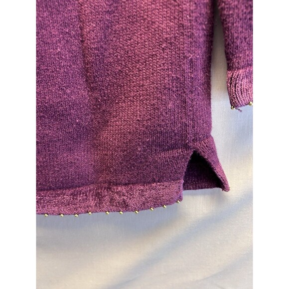 Quacker Factory Tunic Sweater Women's XS Thanksgiving Cornucopia Sequins Beaded - Picture 5 of 10